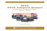 MTA 2014 Adopted Budgetweb.mta.info/mta/budget/...Budget...Plan_2014-2017.pdf · NOTICE CONCERNING THIS WEB‐POSTED COPY The MTA 2014 Budget and 2014‐2017 Financial Plan staff