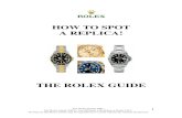 THE ROLEX GUIDE · A REPLICA! THE ROLEX GUIDE . The Rolex Guide 2004. The Rolex Guide 2004 is not affiliated with Rolex or Rolex USA. No Part of The Rolex Guide may be reproduced