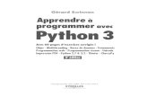 Gérard Swinnen Apprendre programmer Python3 · Apprendre à programmer avec Python • Python convient aussi bien à des scripts d’une dizaine de lignes qu’à des projets complexes