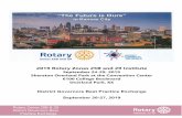 2019 Rotary Zones 25B and 29 Institute · District Governors Best Practice Exchange . 2019 Rotary Zones 25B and 29 Institute September 24-29, 2019 Sheraton Overland Park at the Convention