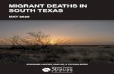MIGRANT DEATHS IN SOUTH TEXAS · History of Migrant Deaths in South Texas South Texas has a long history of migrant deaths, corresponding to changes in U.S. immigration and labor