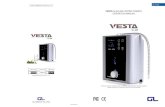 VESTA ALKALINE WATER IONIZER OPERATION MANUAL · If on hard water please ask about pre-treatment options Well water and water from smaller systems should be tested for safety before