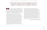 Vineyard management, agricultural practices and impact reduction€¦ · Vineyard management, agricultural practices and impact reduction n a setting in which vineyard replanting