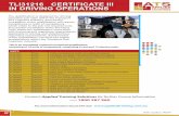 TLI31216 CERTIFICATE III IN DRIVING OPERATIONS · TLID1001 Core Shift Materials Safely using manual handling methods TLIE1005 Core Carry out basic workplace calculations TLIF2010