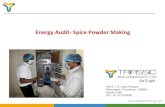 Energy Audit- Spice Powder Making - Triassic SolutionsTriassic Solutions.. Development, installation, integration and commissioning of the complete energy management system Provide