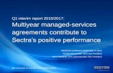 Q1 interim report 2016/2017: Multiyear managed-services …€¦ · 05-09-2016  · Q1 interim report 2016/2017: Multiyear managed-services agreements contribute to Sectra’s positive