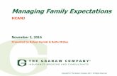 Managing Family Expectations - HCANJ · Managing Family Expectations HCANJ November 2, 2016 Presented by Rafael Haciski & Bette McNee. 2 Presenters Rafael Haciski, Esquire Producer