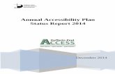 Annual Accessibility Plan Accessibility... · 2020-07-11 · December 2014 Annual Accessibility Plan Status Report 2014 . 1 Revised December 15, 2014 ... membership for 2014 - 2015.