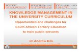 KNOWLEDGE MANAGEMENT IN THE UNIVERSITY CURRICULUM JA.pdf · Smart Integrator Wise ... ¾Designing the knowledge management team ... numerical information to assist in decision-making.