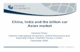 China, India and the billion car Asian market · China, India and the billion car Asian market Vanessa Rossi Director International Economics, Oxford Economics and ... Car pool -