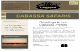 A Monthly Insight into the Cabassa Safaris hunts. CABASSA ... · – Albert Einstein. Thank you Cabassa Thank you ... ’clients! Happy Birthday to you! >>> During the course of September