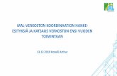 MAL-VERKOSTON KOORDINAATION HANKE- ESITYKSIÄ JA … · - Verkostoyhteistyön aluemalli (VALUMA) 6/2019–2/2020 VN Teas 5.5 VUONNA 2020 TOTEUTETTAVAT HANKKEET. 7 - MAL-verkoston