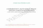CURRENT AFFAIRS MAY 2020 (PRATHAMIAS) ·  CURRENT AFFAIRS MAY 2020 (PRATHAMIAS) FOR CIVIL SERVICES EXAM PREPARATION For more details visit . Check out our print material,