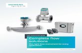 Complete flow solutions · FCT010, designed for direct integration into process automation systems, and the SITRANS FCT030, which delivers exceptional precision, a 100 Hz update rate