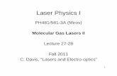 Lecture 27-28 ch 11 Molecular Gas Lasers II Fall 2011mirov/L 27-28 ch 11 Molecular Gas Laser… · 0.08 0.12 0.16 74 Internuclear distance (nm) 0.2 C40c.Q 43/4 ext'". I Electron 1
