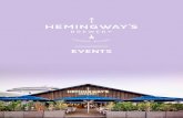 EVENTS - Hemingway's Brewery€¦ · HEMINGWAY’S BREWERY CAIRNS WHARF BUYOUT 11 PRE-DINNER CANAPES 12 COCKTAIL MENU 12 FOOD STATIONS 13 THE BAR 15 THE BREWERS CORNER 16. 4 LOCATION,
