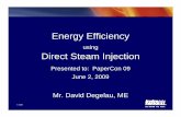 34.3 - PaperCon09ppt - Degelau - TAPPISteam In Solaris HydroHeater Steam Diffuser Stem Plug Steam In Steam Out • Precisely controlled steam injection • Sonic velocity • Instant