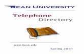 Tl hTelephone Directory - Kean Universityocisweb/s/Spring 2010...University telephone system does not allow collect calls, third party calls, or direct access to a Verizon Operator.