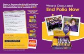 Thanks to the generosity of the Bill and Melinda Gates ... · for End Polio Now. Wear a Crocus and End Polio Now Wear a Crocus and End Polio Now Polio kills and paralyses young children.