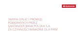 TARYFA OPŁAT I PROWIZJI POBIERANYCH PRZEZ SANTANDER … · 2018-11-20 · 3 Taryfa opłat i prowizji pobieranych przez Santander Bank Polska S.A. za czynności bankowe dla firm CZĘŚĆ