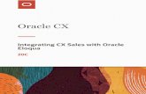 Eloqua Integrating CX Sales with Oracle · 2020-06-24 · • CX Sales opportunity data is synchronized to Eloqua where you can use it to develop models to measure campaign effectiveness.