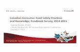 Canadian Consumer Food Safety Practices and Knowledge ...FoodbookStudy ‘Foodbook ’ was a population-based study in all Canadian provinces and territories that provides essential