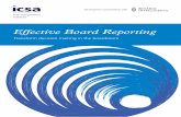 Effective Board Reporting · ICSA, Board Intelligence and their staff cannot accept any responsibility or liability for any loss or damage occasioned by any person or organisation