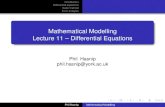 Mathematical Modelling Lecture 11 Differential Equationspjh503/mathematical... · Lecture 11 – Differential Equations Phil Hasnip phil.hasnip@york.ac.uk Phil Hasnip Mathematical