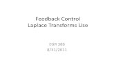 Feedback Control Laplace Transforms Usefaculty.mercer.edu/jenkins_he/documents/Lecture3egr386.pdfto solve differential equations • Determine governing differential equation as function