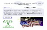 Salem Community Center @ the Armory Newslettersalemcommunitycenter.org/wp/wp-content/uploads/2016/06/... · 2016-06-30 · July 2016 Salem Community Center @ the Armory Newsletter