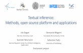 Textual inference: Methods, open source platform and ...neumann/slides/biu-symposium-exci.pdf · Italian German English Lexical component Entailment rules (Biutee) Wikipedia Italian