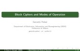 Block Ciphers and Modes of Operationcrypto.dei.polimi.it/files/lec003presentation.pdf · Data Encryption Standard (DES) Security of DES, Double-DES, Triple-DES, DES-X Modes of Operation
