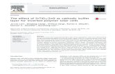 The effect of SrTiO3 ZnO as cathodic buffer layer for ... · electron collecting ability, such as Al-doped ZnO (AZO), Ga-doped ZnO (GZO), and zinc tin oxide (ZTO) [43–45]. In this