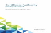 Certificate Integrations Authority · Available Microsoft Certificate Authority Models Workspace ONE UEM offers several deployment options for Microsoft certificate authorities. n