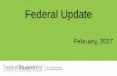 Federal Update - SASFAA...2017-2018 Pell Payment Schedules Maximum Award - $5,920 Increase from 2016-2017 - $105 Minimum Award - $595 Maximum eligible EFC –5328