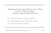 Student Perspectives on the UW-Green Bay Experience...Student Perspectives on the UWGB Learning Experience page 2 . Contents . This report summarizes the results of three institution-wide