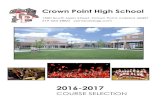 2016-2017 - Crown Point Community School Corporation · 2016-2017 COURSE SELECTION Crown Point High School 1500 South Main Street, Crown Point, Indiana 46307 ... Industrial Technology