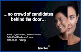 …no crowd of candidates behind the door… · Executive Search International Search Career Couching Assessment 3600 Management Survey Outplacement Talentor Leaders for ... Work