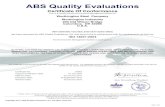 ABS Quality Evaluations - Worthington Industries · Activity: Galvanizing Activity: Slitting, tension leveling and cut-to-length operations Facility: Worthington Industries 4310 E