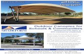 Outdoor Canopies for Schools & Communities · Outdoor Canopies for Schools & Communities Perfect for school assembly areas, soccer pitches, ovals, and other large play grounds –