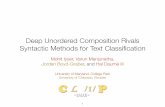 Deep Unordered Composition Rivals Syntactic Methods for ...miyyer/data/acldan_slides.pdf · Syntactic Methods for Text Classiﬁcation Mohit Iyyer, Varun Manjunatha, Jordan Boyd-Graber,