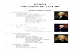 PRESIDENTIAL LISTING · Embargo Act (1807) Non-Intercourse Act (1809) 4. James Madison, 1809-1817 Democrat-Republican V.P.-George Clinton Secretary of State-James Monroe . Major Items: