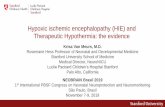 Hypoxic ischemic encephalopathy (HIE) and Therapeutic ... · Therapeutic hypothermia is an effective therapy, treated infants should meet trial entry criteria, and education of referring