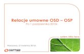 Relacje umowne OSD OSP - Gaz-System · system, który łączy Relacje umowne OSD – OSP Po 1 października 2015r. Warszawa, 21 kwietnia 2015r.