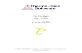TC–PRISMA User Guide Version 2015a - Thermo-Calc · 1. Introduction The TC-PRISMA software is a general computational tool for simulating kinetics of diffusion controlled multi-particle