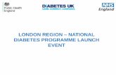 LONDON REGION NATIONAL DIABETES PROGRAMME LAUNCH … · Management of Diabetes Possible type 2 diabetes HbA1c ≥ 47mmol/mol (6.5%) FPG ≥ 7mmol/l ... – Reed Momenta – ICS Health