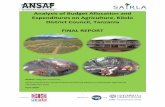 Analysis of Budget Allocation and Expenditures on ... · i Analysis of Budget Allocation and Expenditures on Agriculture, Kilolo District Council, Tanzania FINAL REPORT Author: Magreth