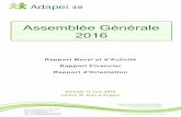 Assemblée Générale 2016€¦ · Assemblée Générale 2016 Association départementale de parents et amis de personnes handicapées mentales ASSOCIATION MEMBRE DE L’UNAPEI 126