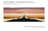 Saint Mark’s Lutheran Churchstmarksconshy.org/.../12/Advent-week-3-2016-For-Website-.pdf · 2016-12-09 · 3 Welcome to St. Mark’s, we are so glad you are with us today! No matter