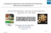 Cyclospora cayetanensis and Cyclosporiasis Outbreaks: Why do … · 2018-10-24 · Slide 1-1 Cyclospora cayetanensis and Cyclosporiasis Outbreaks: Why do we need genomics? Alexandre